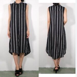 CP Shades Striped Linen Shirtdress